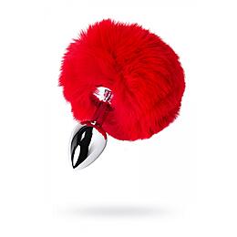 Анальная втулка TOYFA , металл+ искусст. мех сереб. 10 см. арт.712025-9