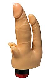 ВИБРАТОР ДВОЙНОЙ В ЛАМИНАТЕ (анально - вагинальный) L 170 мм D 32x21 мм арт. 114900