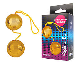 Шарики вагинальные BALLS золотые D 35 мм, вес 50 г арт. EE-10097 Z