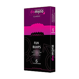 Презервативы Domino, classic, fun, bumps, 18 см, 5,2 см, 6 шт.