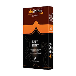 Презервативы Domino, classic, easy entry, латекс, 18 см, 5,2 см, 6 шт.